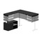 Bestar Bestar Viva 72W L-Shaped Standing Desk with Credenza in black & white 19850-18 - alternate 6